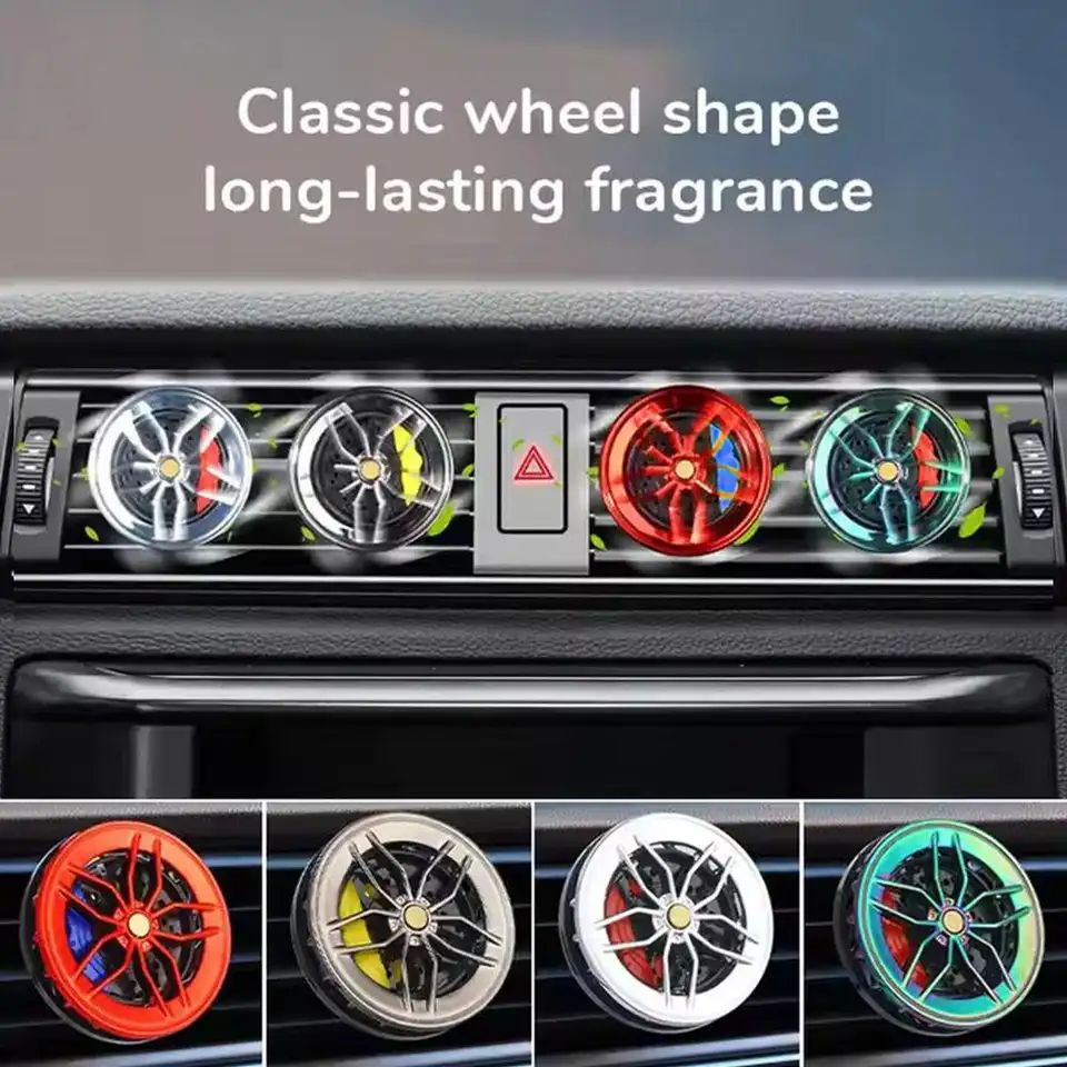 Car Air Vent Wheel-Shaped Long-Lasting Air Freshener Clips Set